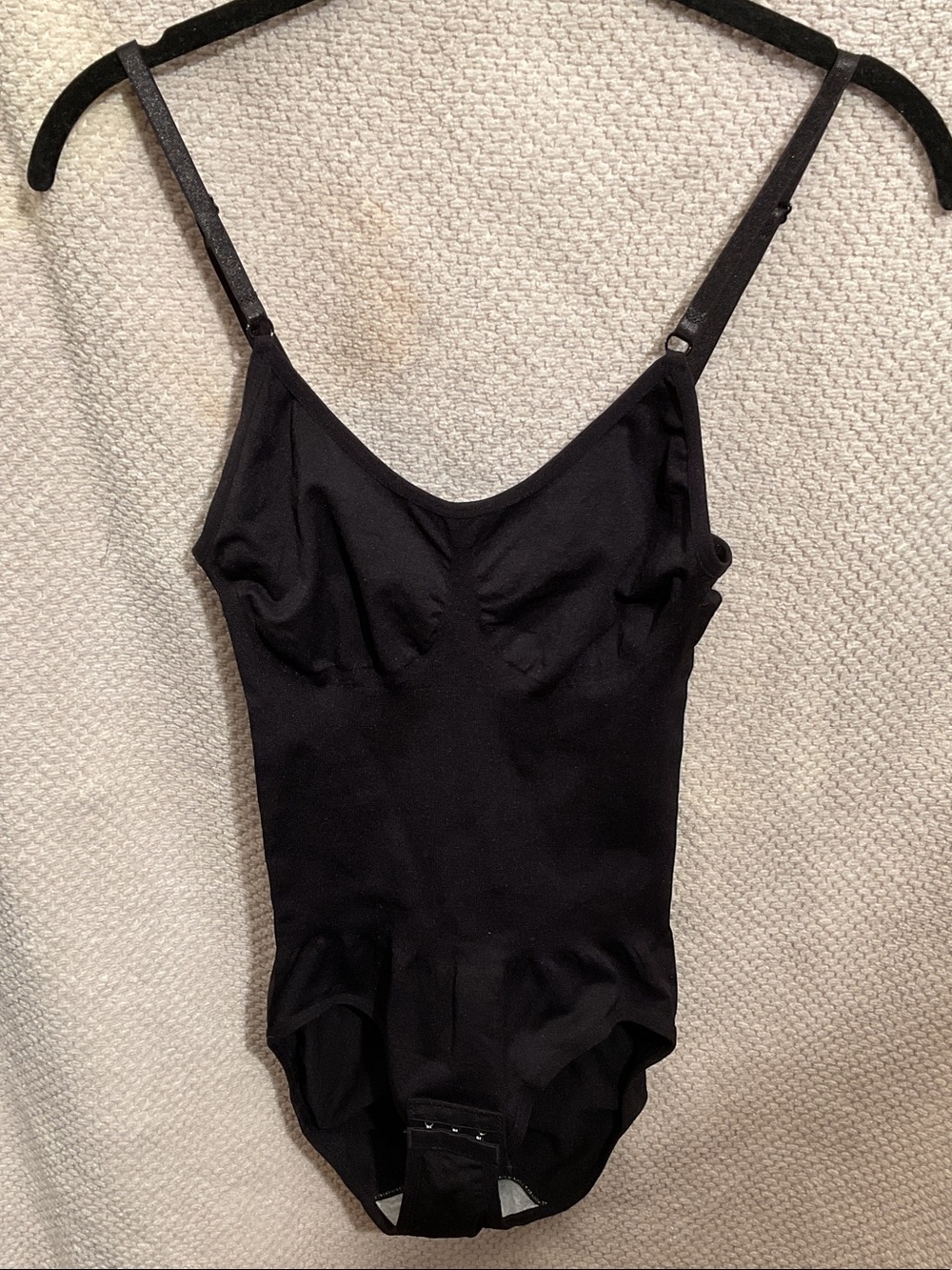 Black Spandex Bodysuit with Adjustable Straps